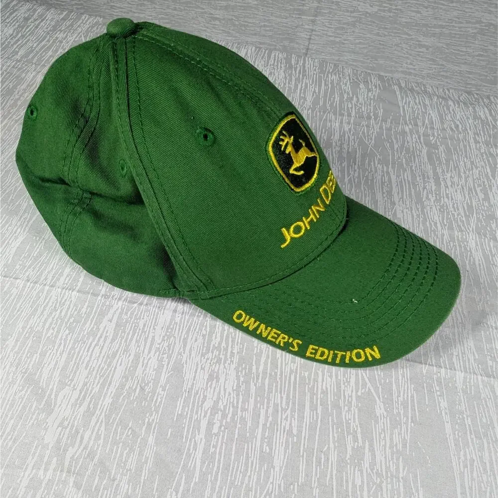 John Deere Adjustable Strap Baseball Hat Green Owners Edition